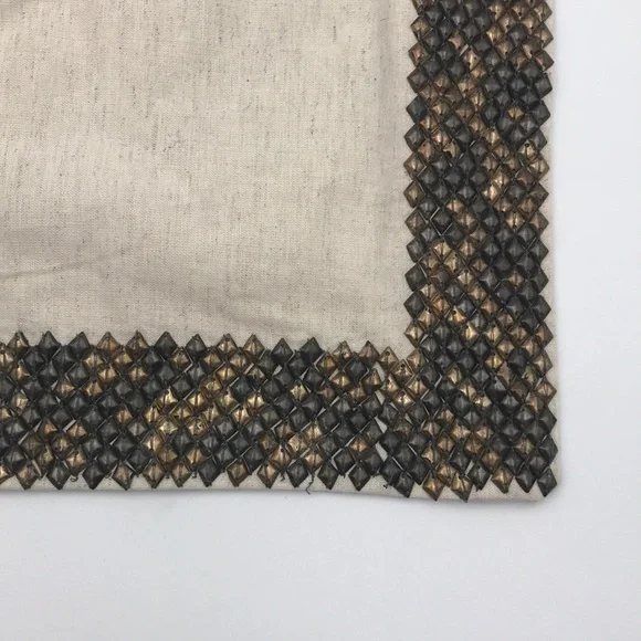 NWOT Restoration Hardware RH Diamond Multi Metal Sequin Border Pillow Cover